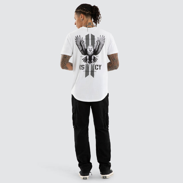 Aves Dual Curve Tee Optical White