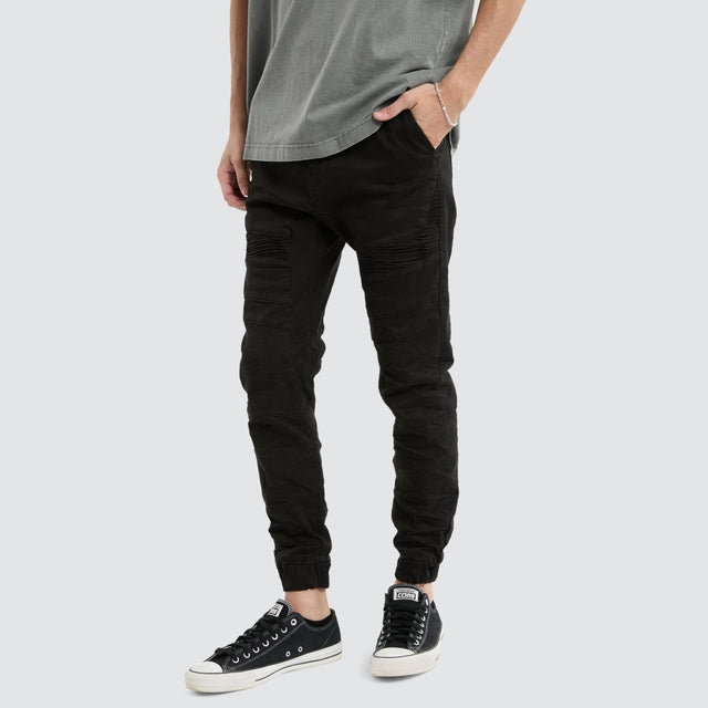 Spectra Denim Jogger Pants Black