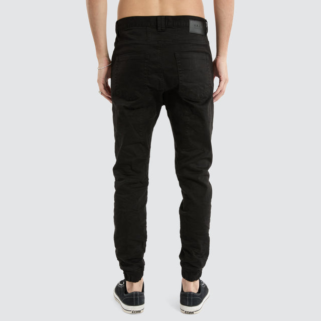 Spectra Denim Jogger Pants Black