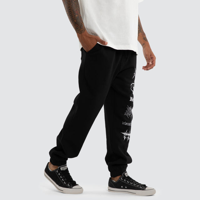 Cobalt Straight Trackpant Jet Black