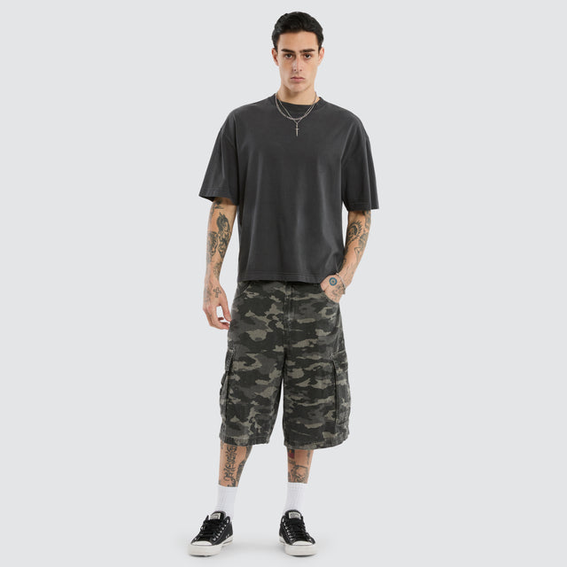 K7 Super Cargo Shorts Washed Camo