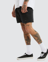 Sunrise Elastic Waist Shorts Jet Black