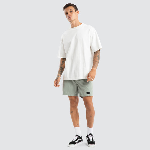 Sunrise Elastic Waist Shorts Sage Green