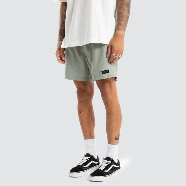 Sunrise Elastic Waist Shorts Sage Green