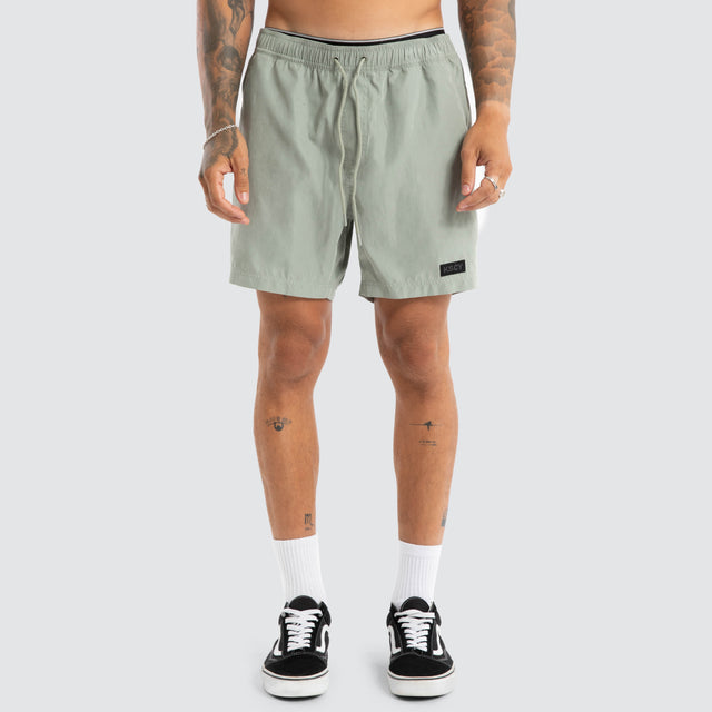 Sunrise Elastic Waist Shorts Sage Green