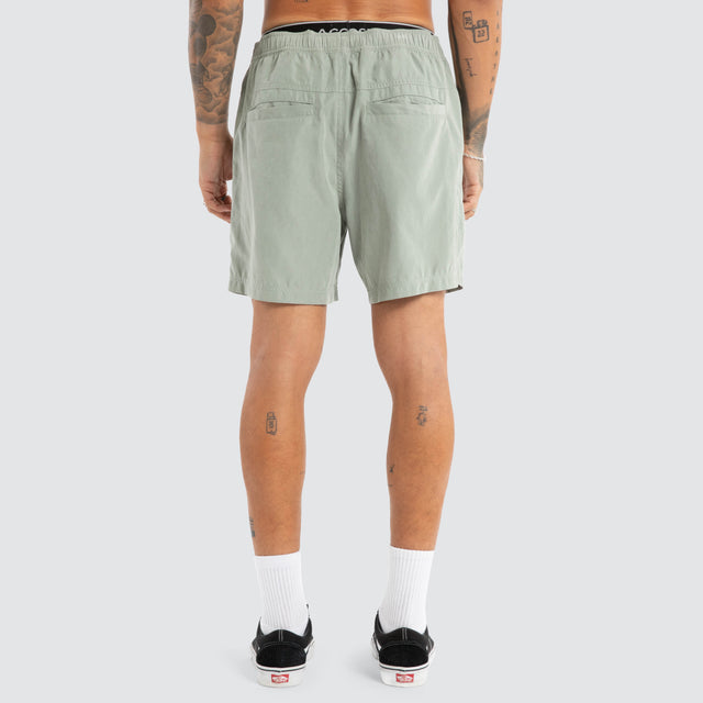 Sunrise Elastic Waist Shorts Sage Green
