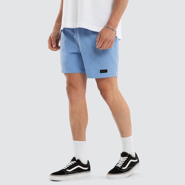 Sunrise Elastic Waist Shorts Vista Blue