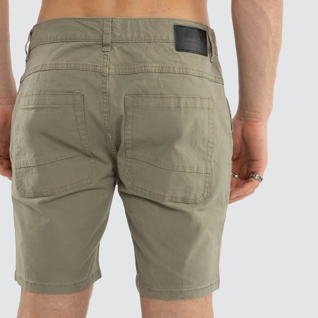Model wears Wyvern Short Army Shorts Brown – image 6