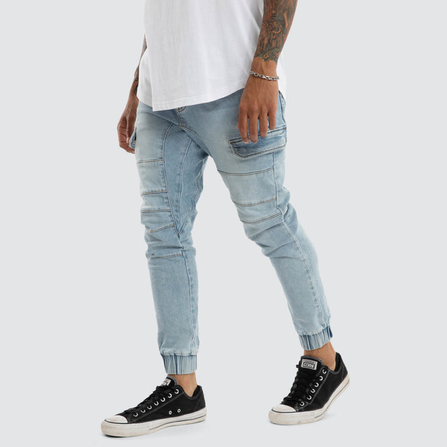Salem Cargo Jogger Sunbleached Blue