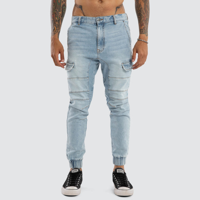 Salem Cargo Jogger Sunbleached Blue