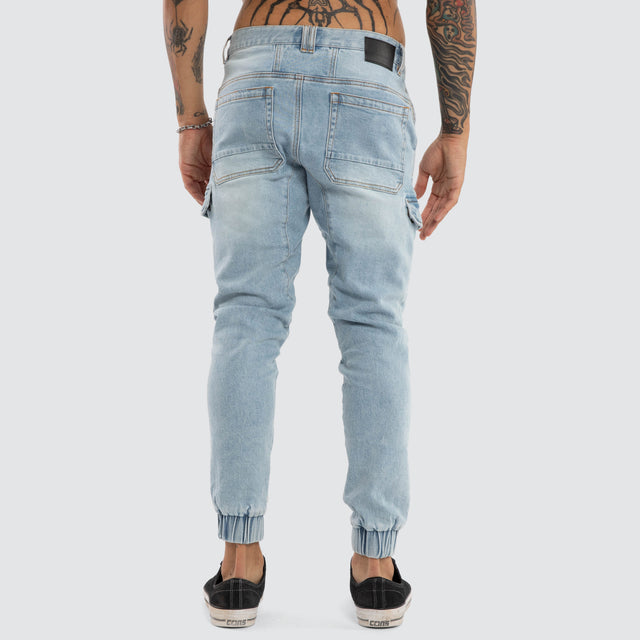 Salem Cargo Jogger Sunbleached Blue