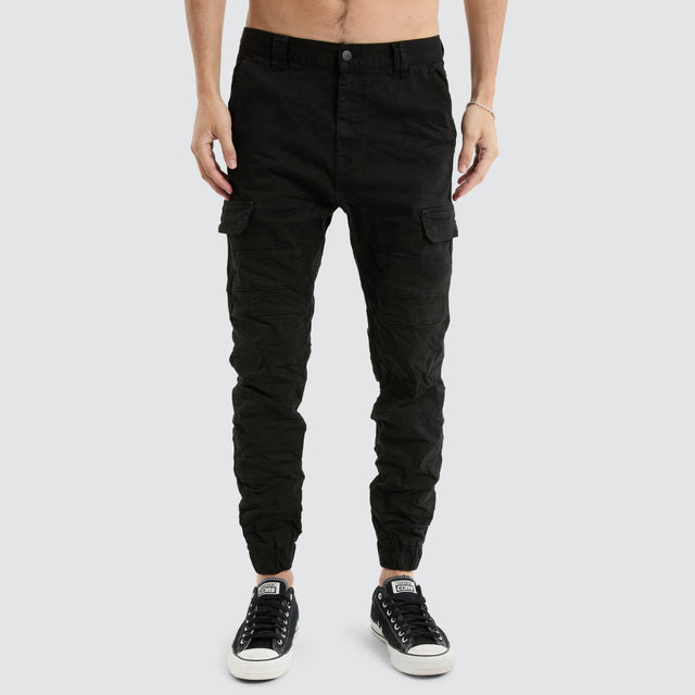 Salem Cargo Jogger Vintage Black