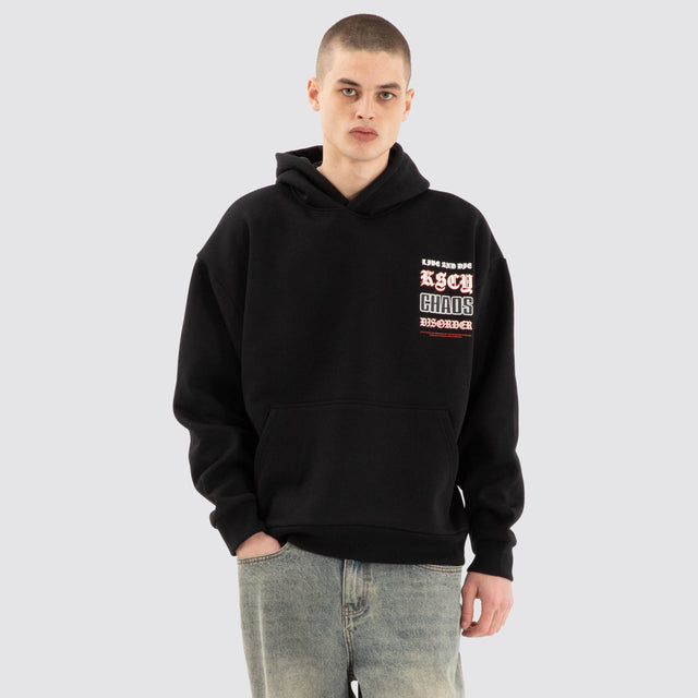 Trap Oversized Hoodie Jet Black