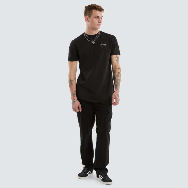 Future Dual Curved Tee Jet Black