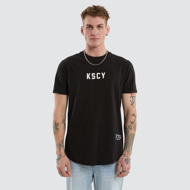 Smoke Dual Curved Tee Black/Grey