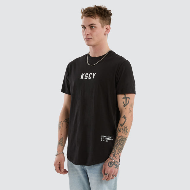 Smoke Dual Curved Tee Black/Grey