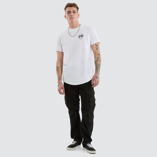 Hunter Dual Curved Tee Optical White