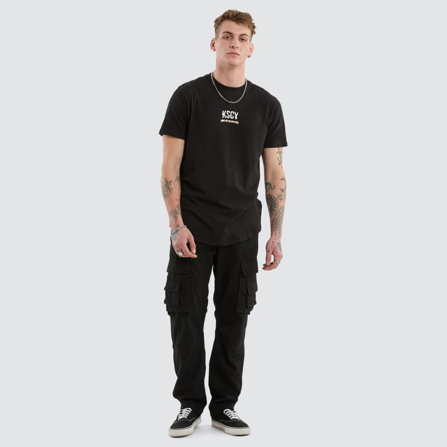 Story Dual Curved Tee Jet Black