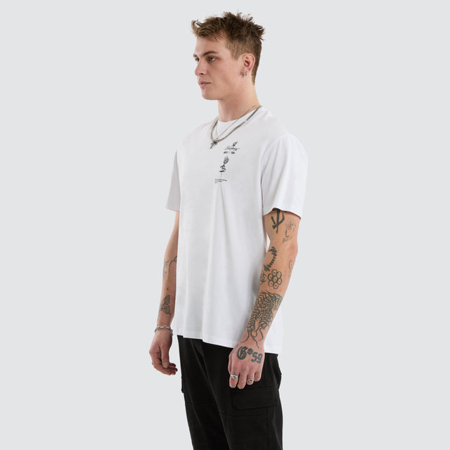 Division Relaxed Tee Optical White