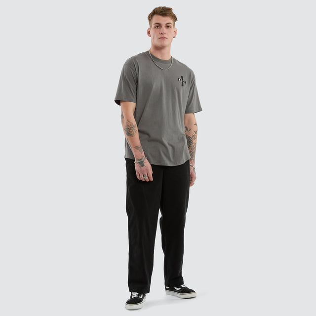 Desolation Box Fit Scoop Tee Charcoal