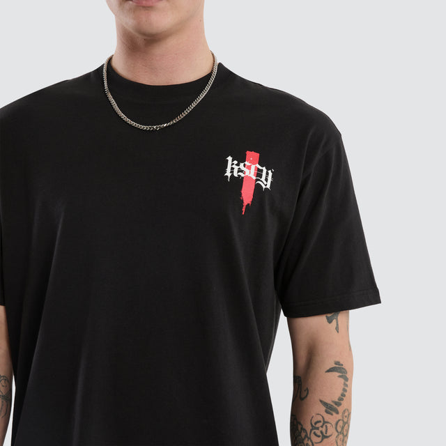 Villian Box Fit Scoop Tee Jet Black