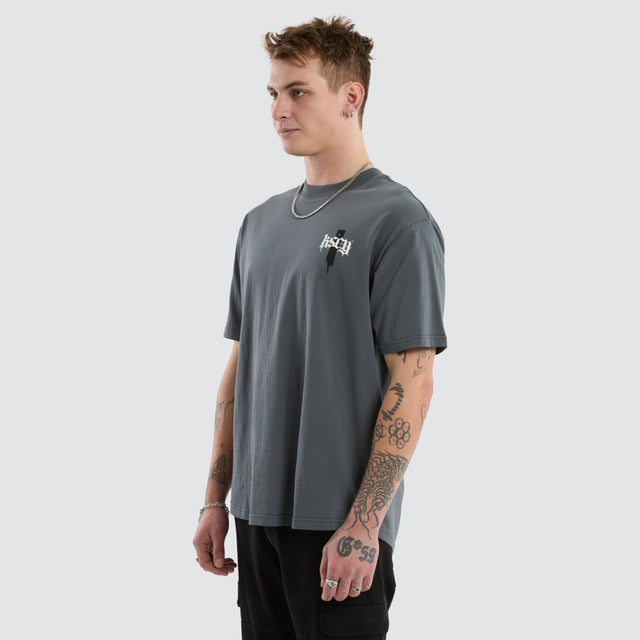 Villian Box Fit Scoop Tee Turbulence