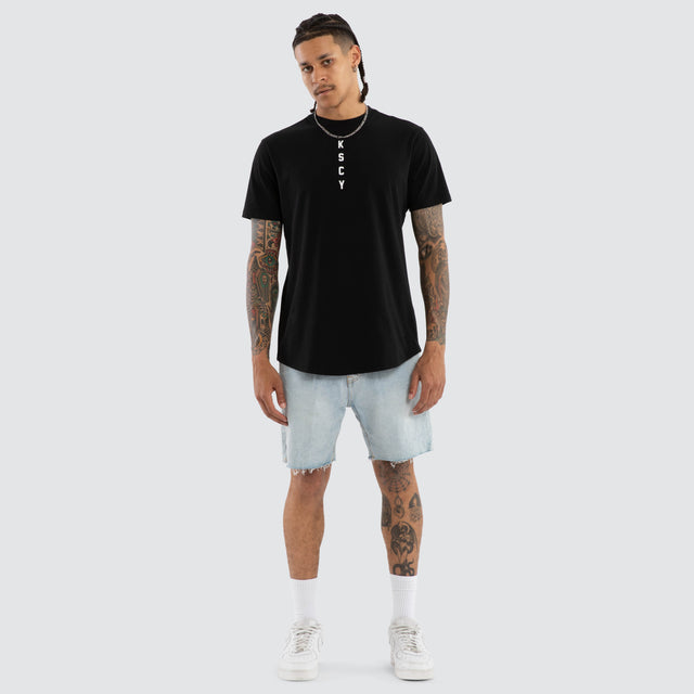 Untold Dual Curved Tee Jet Black
