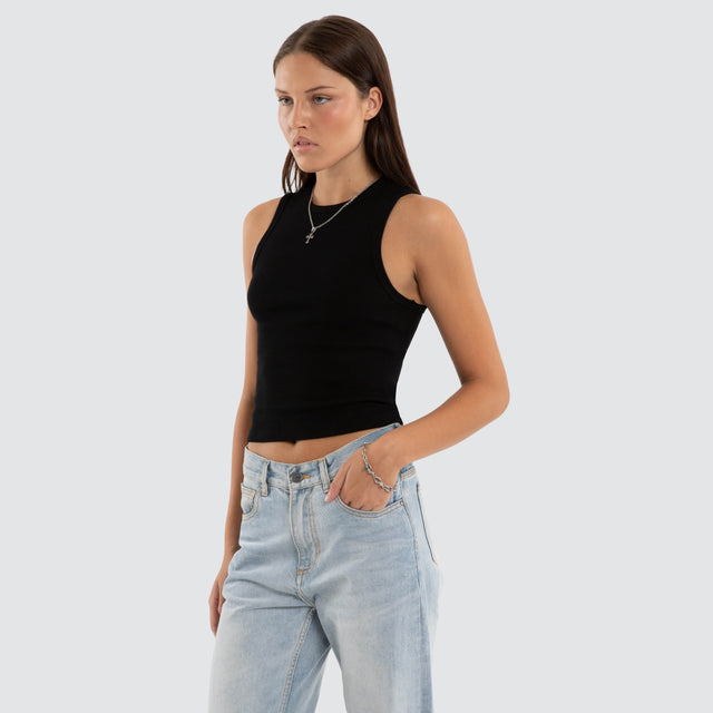 Marais Rib Tank Jet Black