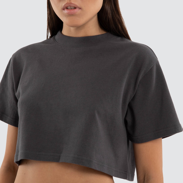 Vail Crop Tee Asphalt