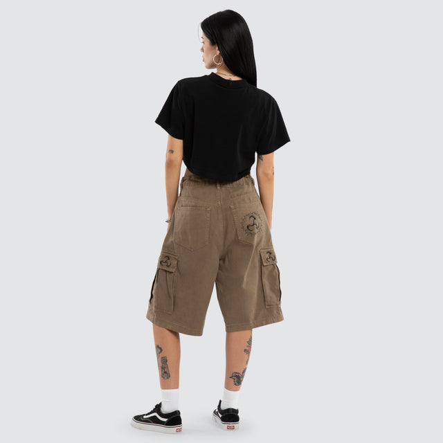 Shadow Crop Tee Jet Black