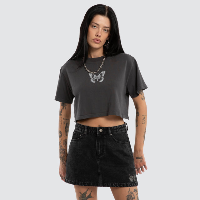 Storm Crop Tee Asphalt