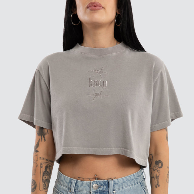 Raven Crop Tee Pigment Alloy