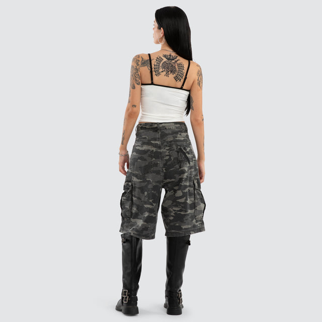 Model wears Barbed Crop Cami Natural White Cami White – image 2