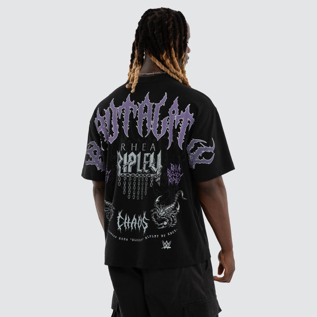Rhea Ripley Brutality Street Tee Anthracite Black