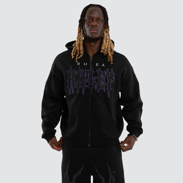 Rhea Ripley Chaos Street Zip Hoodie Anthracite Black
