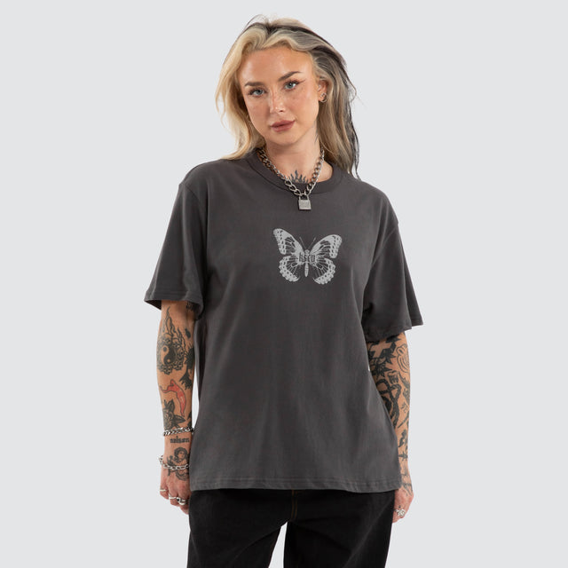 Scarlett Rocker Tee Asphalt