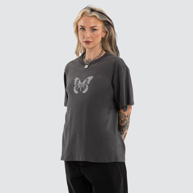 Scarlett Rocker Tee Asphalt