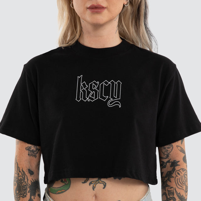 Seraphina Crop Tee Jet Black