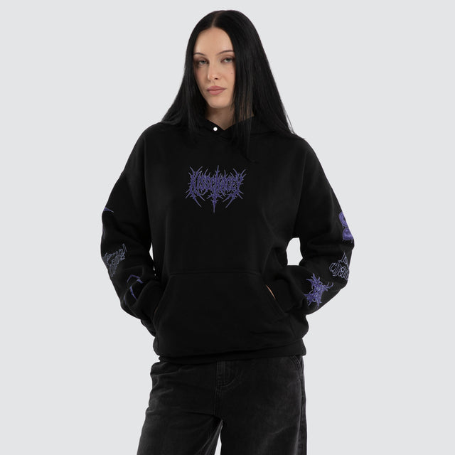 Francesca Box Fit Hoodie Jet Black