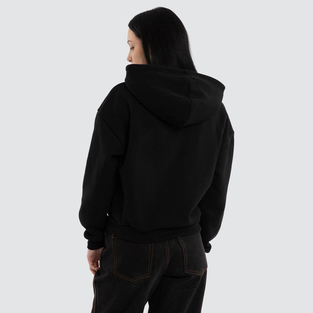 Caterina Street Zip Hoodie Jet Black