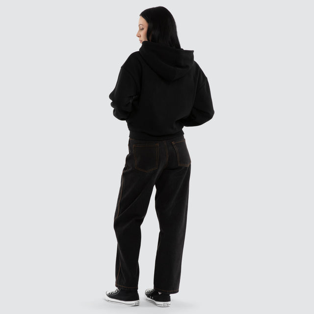 Caterina Street Zip Hoodie Jet Black
