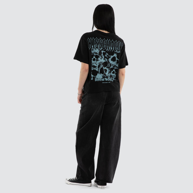 Lucinda Rebel Crop Tee Jet Black