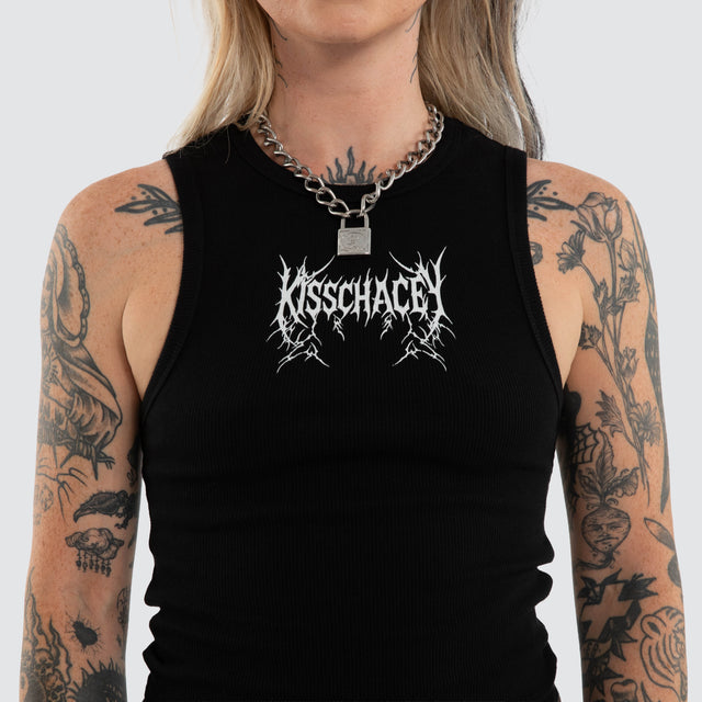 Iris Rib Tank Jet Black