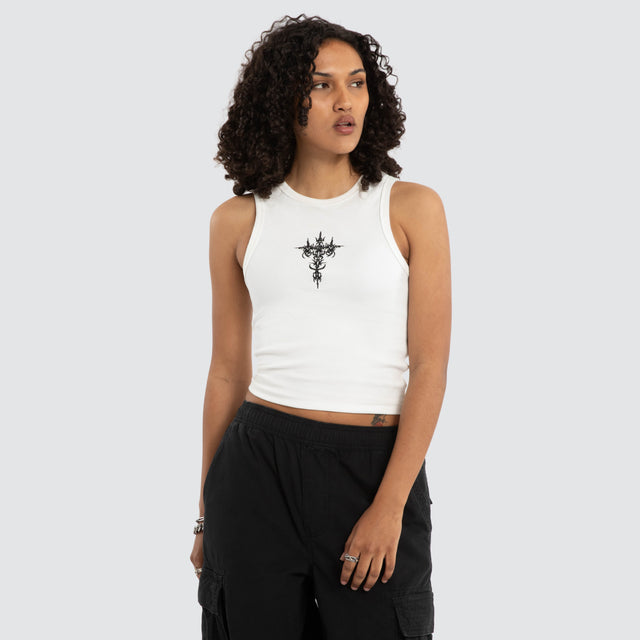 Luke Walker Obscura Rib Tank Natural White