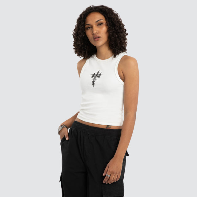 Luke Walker Obscura Rib Tank Natural White