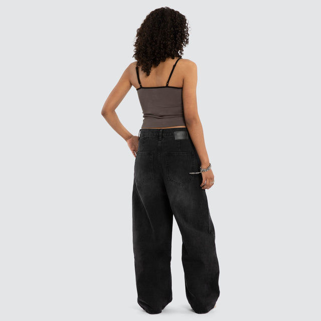 Luke Walker Array Crop Cami Charcoal