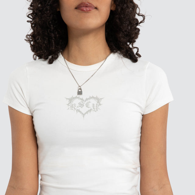 Butterfly Baby Tee Natural White