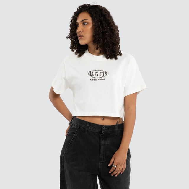 Frost Crop Tee Natural White