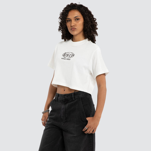 Frost Crop Tee Natural White
