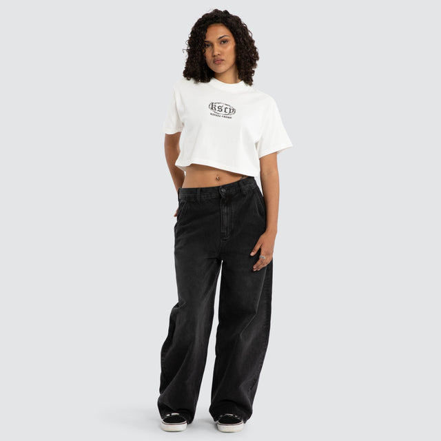 Frost Crop Tee Natural White